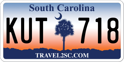 SC license plate KUT718