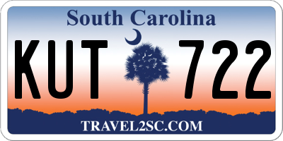 SC license plate KUT722