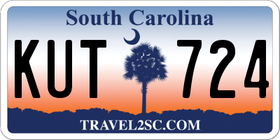 SC license plate KUT724