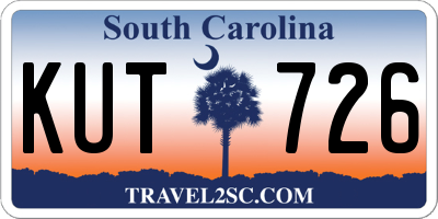 SC license plate KUT726
