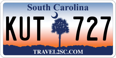 SC license plate KUT727