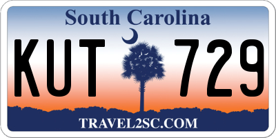 SC license plate KUT729