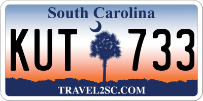 SC license plate KUT733