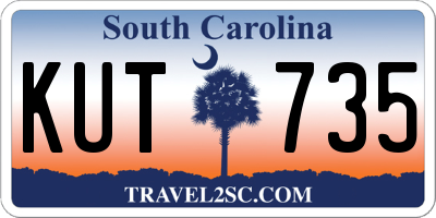 SC license plate KUT735