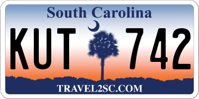 SC license plate KUT742