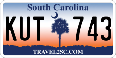 SC license plate KUT743