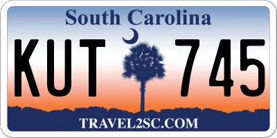 SC license plate KUT745