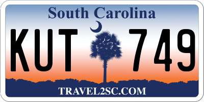 SC license plate KUT749