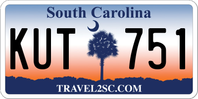 SC license plate KUT751