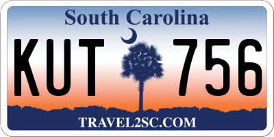 SC license plate KUT756