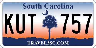 SC license plate KUT757