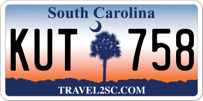 SC license plate KUT758