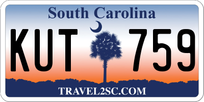SC license plate KUT759