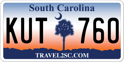 SC license plate KUT760