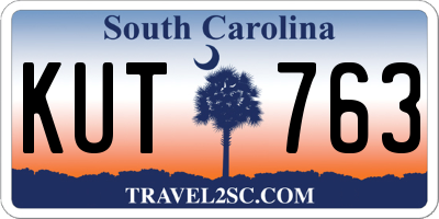 SC license plate KUT763