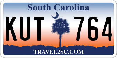SC license plate KUT764