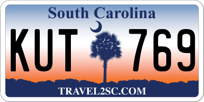 SC license plate KUT769