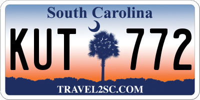 SC license plate KUT772
