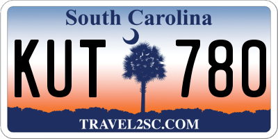 SC license plate KUT780