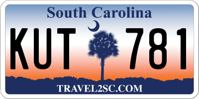 SC license plate KUT781