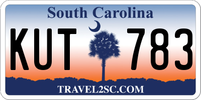 SC license plate KUT783