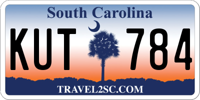 SC license plate KUT784