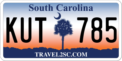 SC license plate KUT785