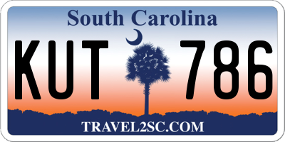 SC license plate KUT786
