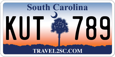 SC license plate KUT789