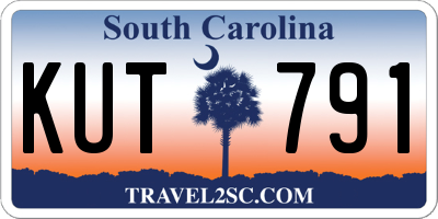 SC license plate KUT791