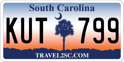 SC license plate KUT799
