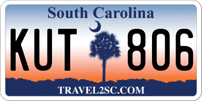 SC license plate KUT806