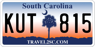 SC license plate KUT815