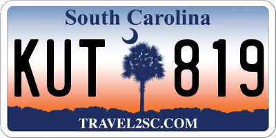 SC license plate KUT819