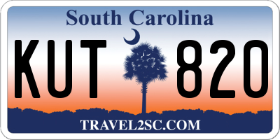 SC license plate KUT820