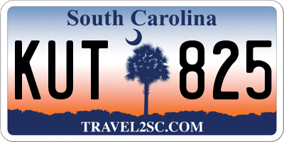 SC license plate KUT825
