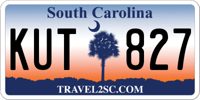 SC license plate KUT827
