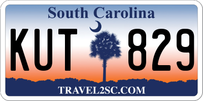 SC license plate KUT829