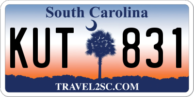 SC license plate KUT831