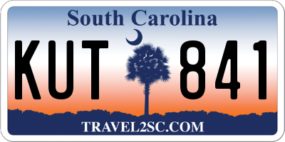 SC license plate KUT841