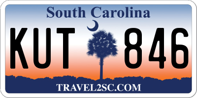SC license plate KUT846