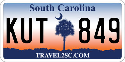 SC license plate KUT849