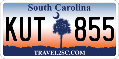 SC license plate KUT855