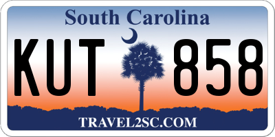 SC license plate KUT858