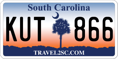 SC license plate KUT866