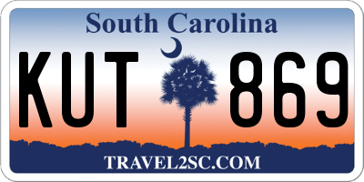 SC license plate KUT869