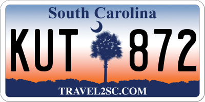 SC license plate KUT872