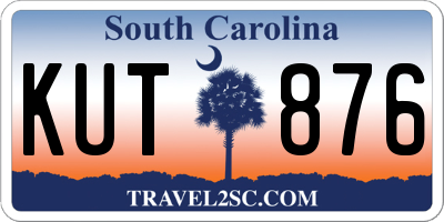 SC license plate KUT876