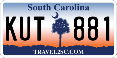 SC license plate KUT881