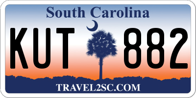 SC license plate KUT882